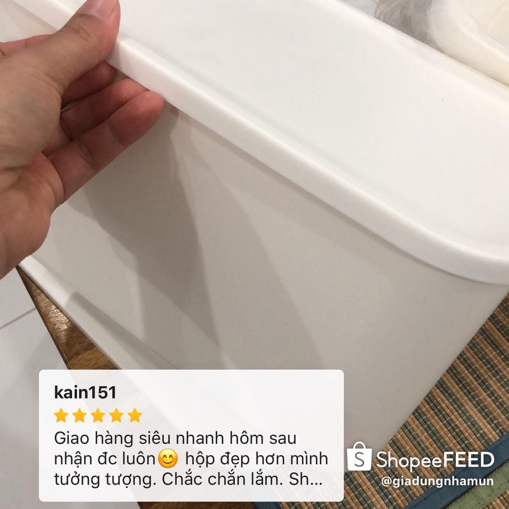 Hộp Nhựa Đựng Đồ Trắng Đa Năng Cỡ Lớn Đựng Quần Áo, Tài Liệu, Đồ Chơi, Decor Phòng Ngủ