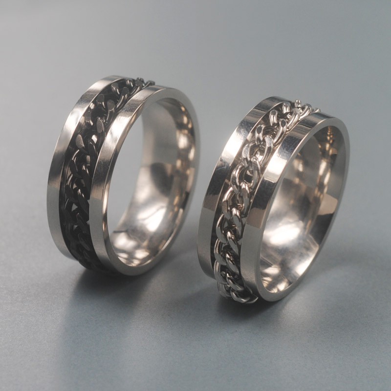 Nhẫn Thép Titan Kiểu Dáng Đơn Giản Hợp Thời Trang