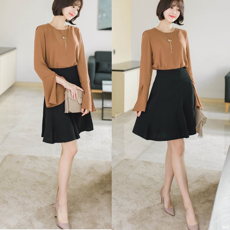 Chân váy chữ A Cao Cấp đẹp Lãng mạn style Hàn Quốc SK2104 KRfashion | BigBuy360 - bigbuy360.vn