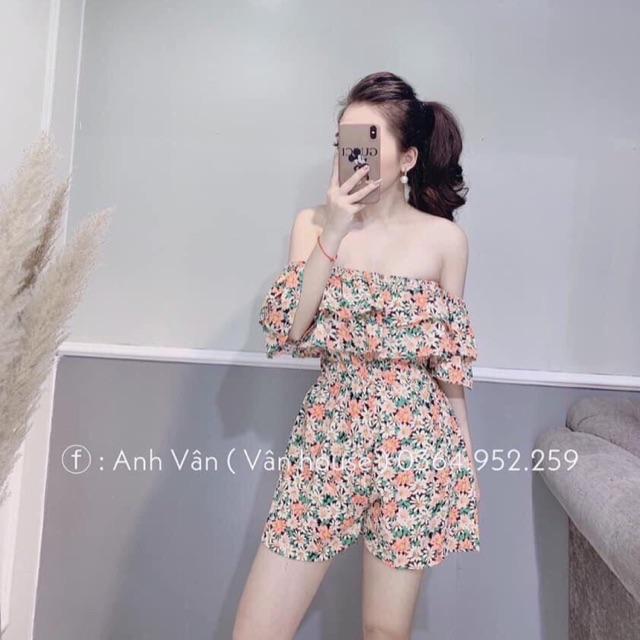 JUM HOA TRỄ VAI 3 MÀU CỰC XINH