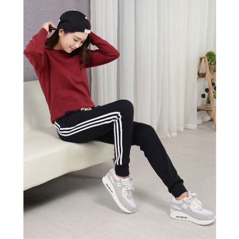 Quần 3 sọc suông kèm hình tự chụp