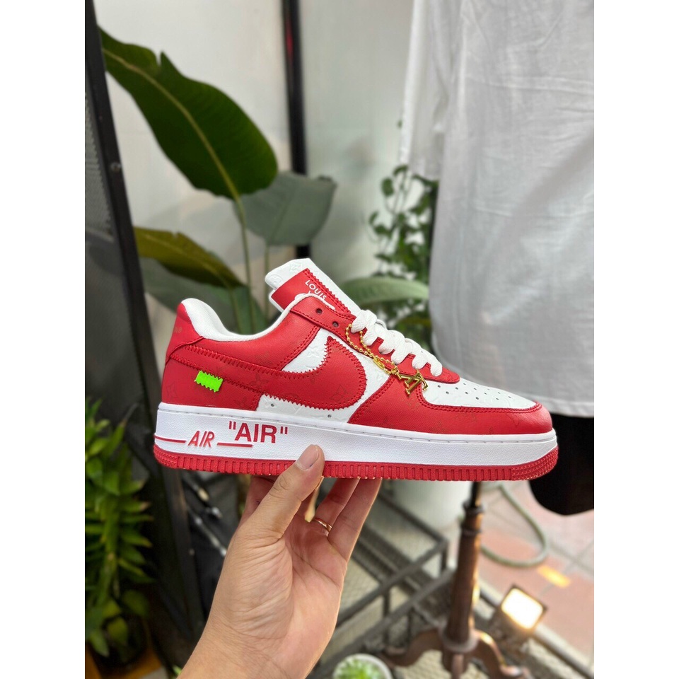 Giày thể thao AF1 LV Trắng, air force 1 white luis in lv các màu nam nữ hót trend hàng chuẩn FullBoxBill