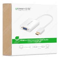 [Mã ELFLASH5 giảm 20K đơn 50K] Bộ Chuyển Đổi HDMI To VGA Và Audio Ugreen 40212