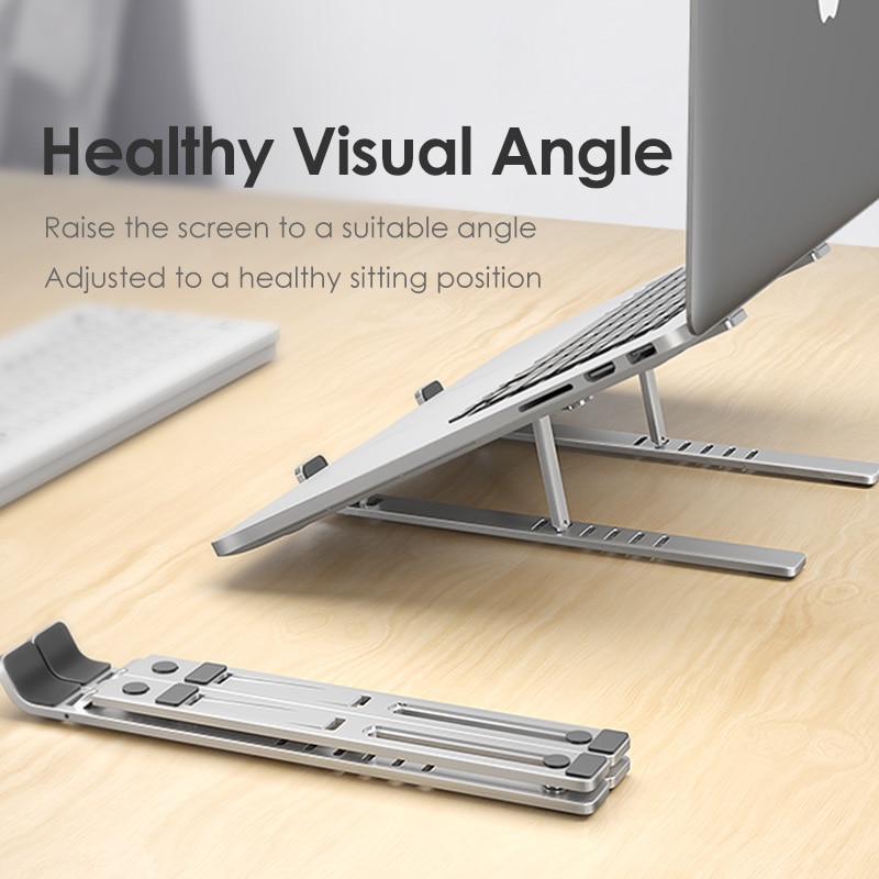 Aluminum alloy adjustable laptop stand foldable portable laptop MacBook computer stand can be raised