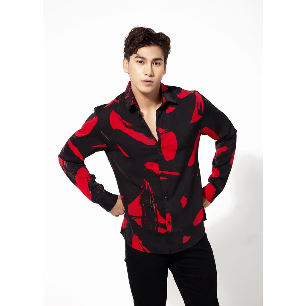 Áo sơ mi nam dài tay form rộng họa tiết vải lụa cao cấp S39 | BigBuy360 - bigbuy360.vn
