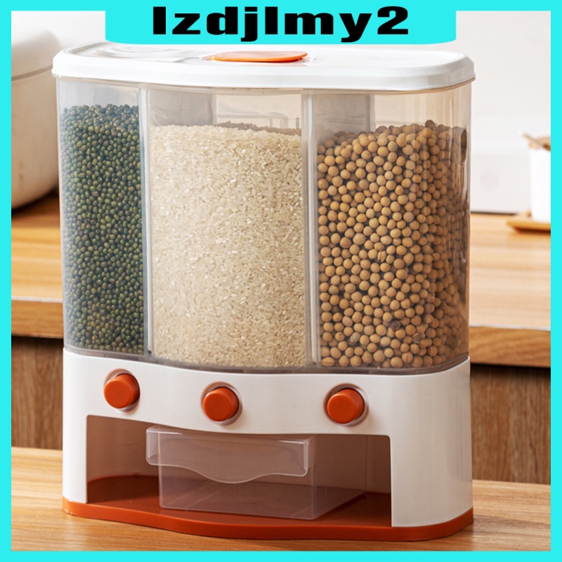 Romanful Wall Cereal Dispenser Grains Rice Storage Food Container Organiser