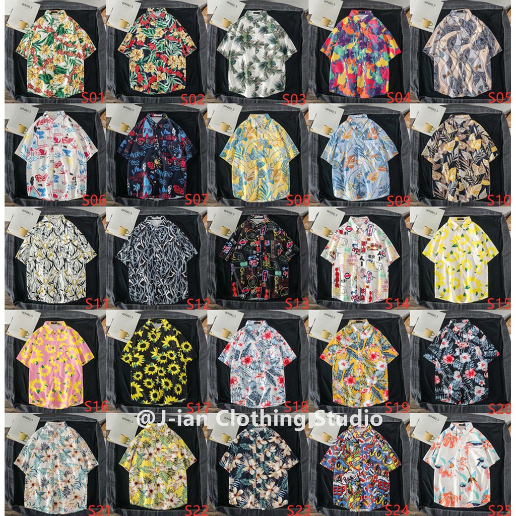 Áo sơ mi tay ngắn in họa tiết thời trang cá tính