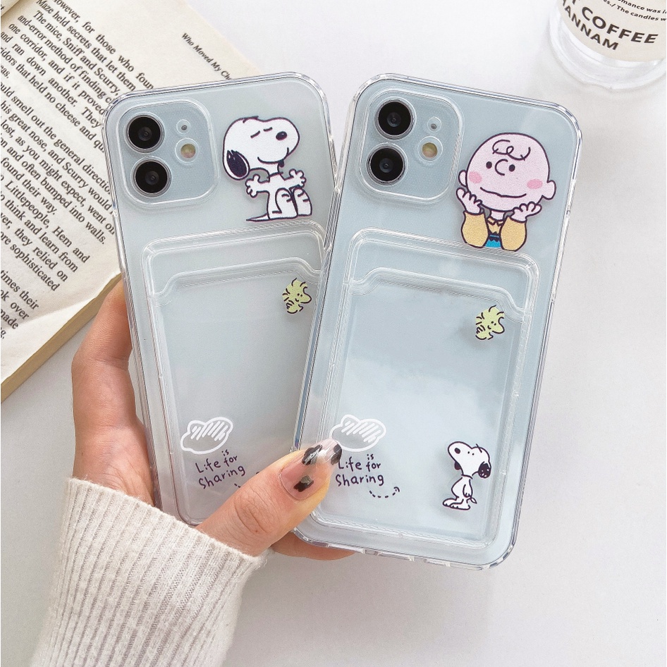 Ốp Điện Thoại Trong Suốt Kèm Ngăn Đựng Thẻ Cho Iphone 11 12 13 12 13 Mini 13 11 12 Pro Max SE 2020 XR X 7 8 6 6s Plus