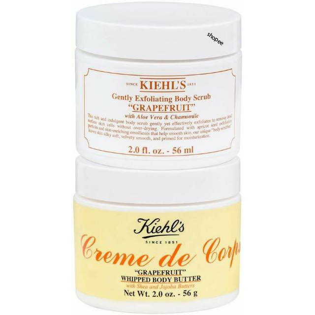 KIEHL'S COMBO Kem tẩy tế bào chết & dưỡng thể hương bưởi