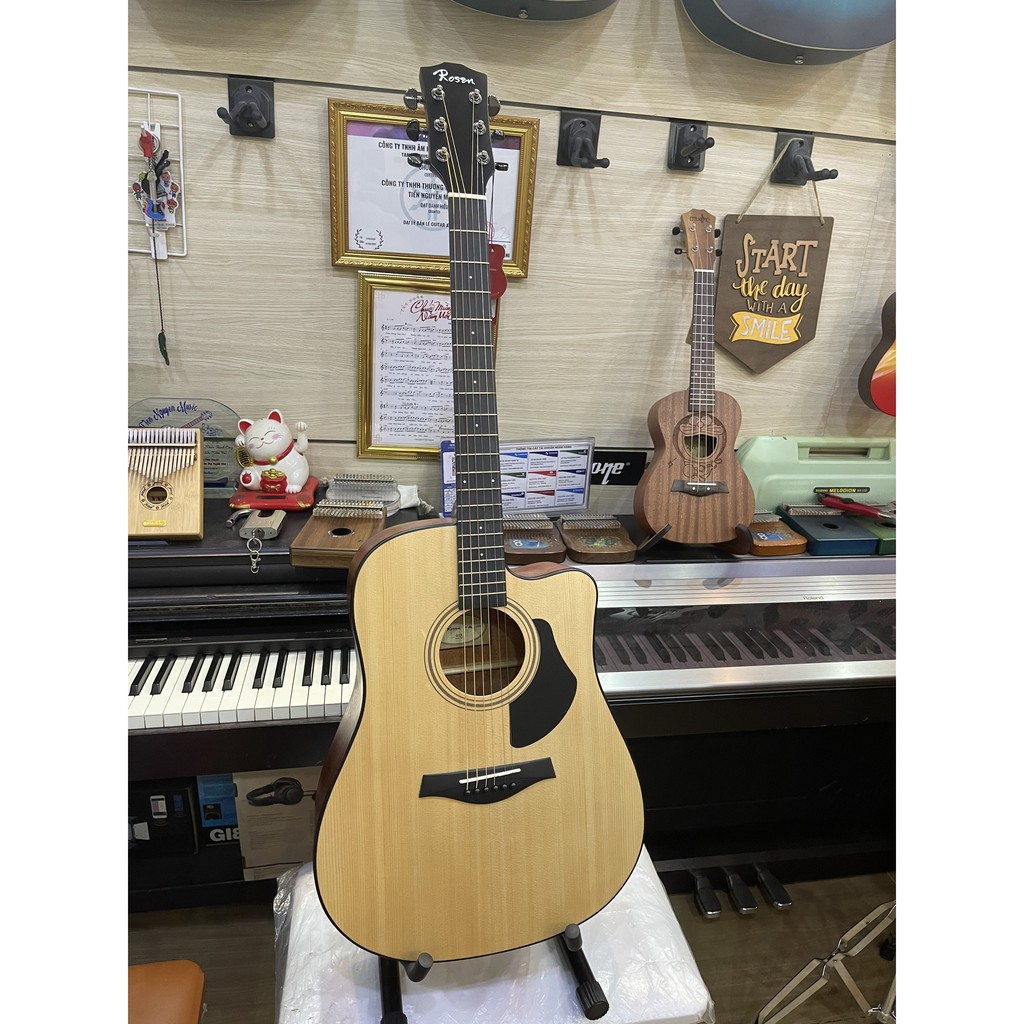 Guitar Acoustic full size 41 - chính hãng Rosen - G15 Top Spruce dáng khuyết