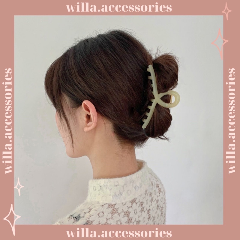 Kẹp tóc nhựa/ kẹp càng cua nhựa xinh xắn phong cách Hàn Quốc - Willa.accessories