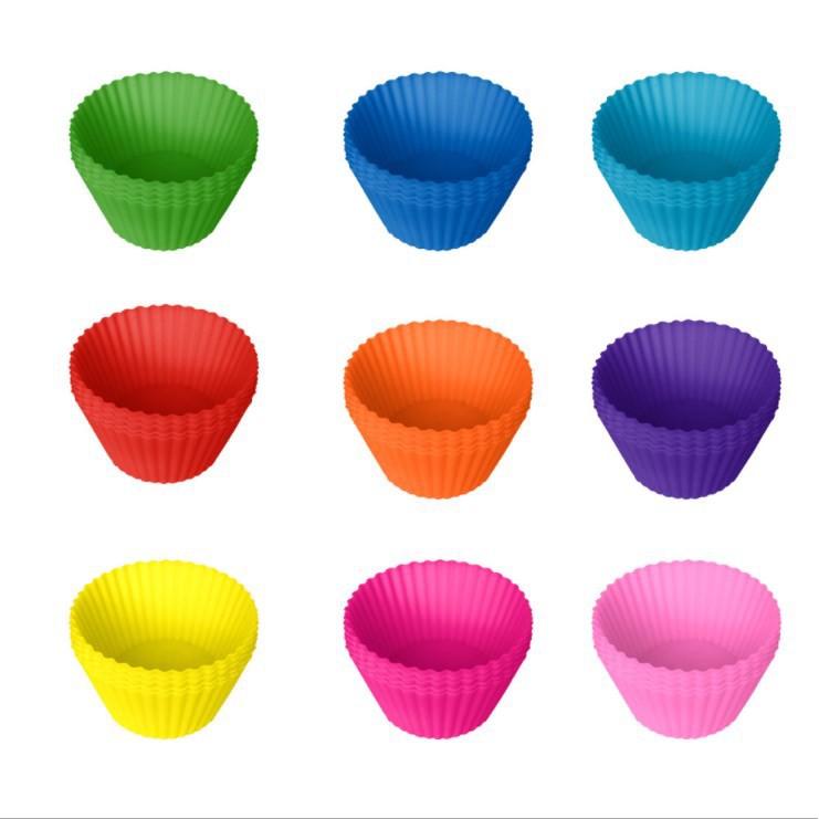 Khuôn Cupcake làm bánh muffin đường kính 7cm bằng silicon