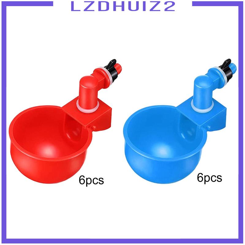 Set 6 Cốc Đựng Nước Uống Chống Rò Rỉ Cho Gà Vịt