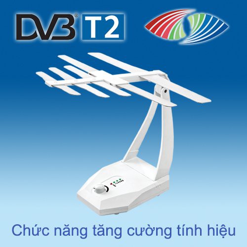 ANTEN (Ăng ten) thu truyền hình số mặt đất DVB-T2 có khuếch đại tín hiệu HKD TB105-KD trắng hoặc TB104-KD đen