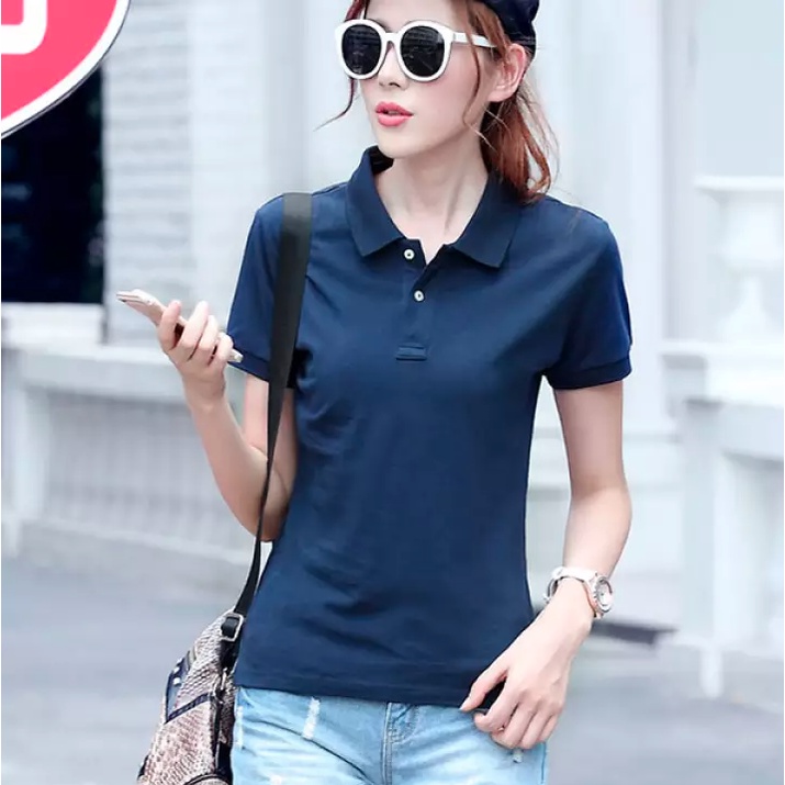 Áo thun nữ polo có cổ vải cá sấu đủ màu thời trang Kabuto