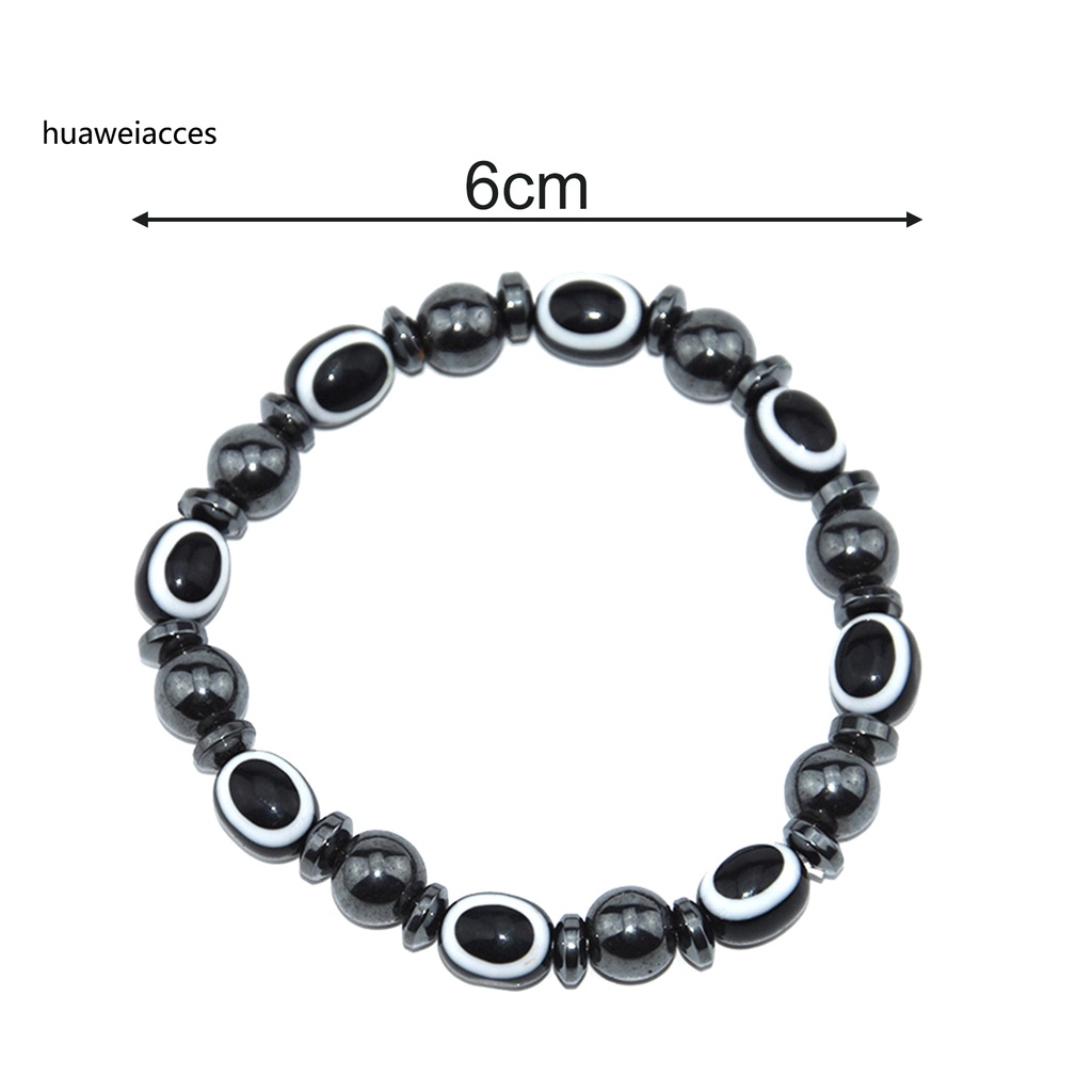 Vòng Tay Chuỗi Hạt Đá Hematite Hình Đôi Mắt Giảm Cân Cho Nam Và Nữ