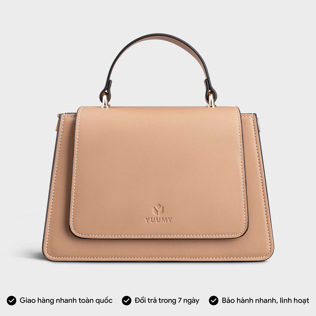 Túi đeo chéo da nữ nắp gập phối quai xách YUUMY Seasand YN128