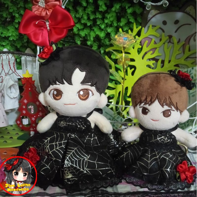 Outfit doll 15cm/17cm/20cm - Váy Halloween mạng nhện