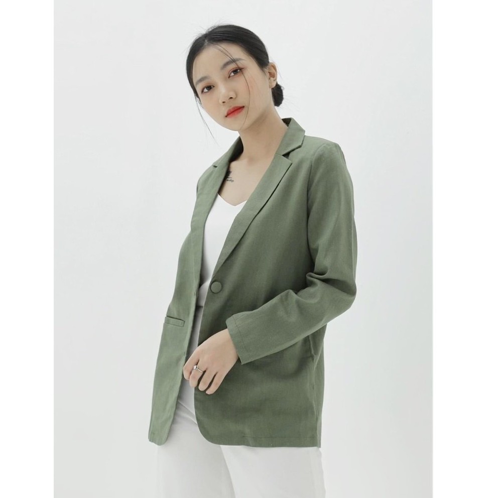 ÁO KHOÁC LINEN NỮ RÊU tới từ KHÀN phong cách Hàn Quốc, thanh lịch, sang chảnh, thời trang công sở (có ảnh thật) | BigBuy360 - bigbuy360.vn