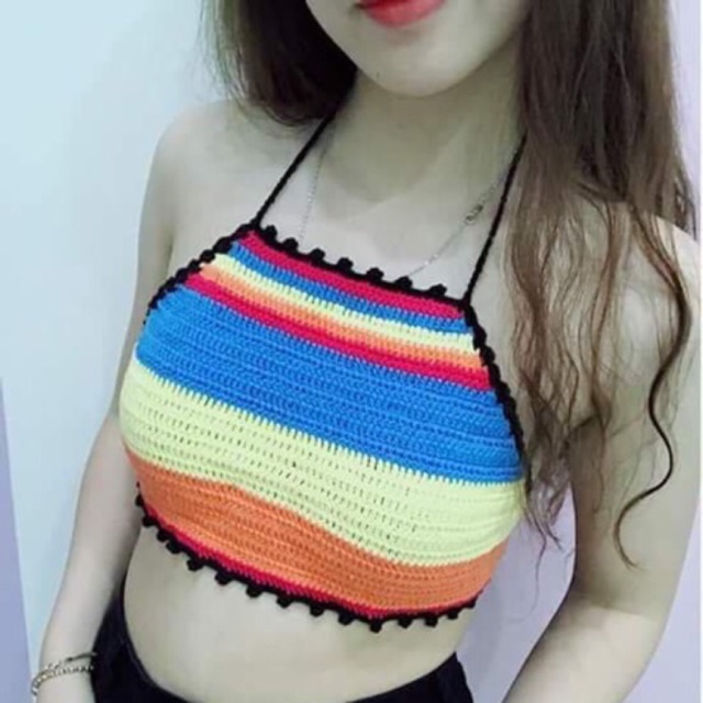 Bikini áo móc len