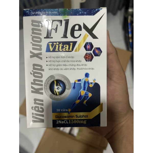 Viên Xương khớp Flex Vital chứ glucosamin Giúp xương chắc khớp khỏe, ngăn ngừa thoái hóa khớp, tái tạo mô sụn