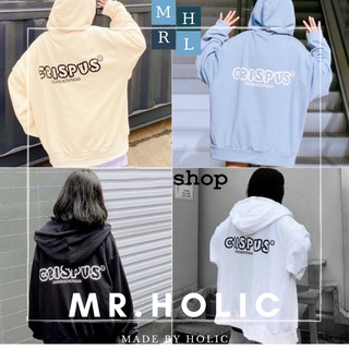 Áo khoác hoodie crispus ulzzang unisex dây kéo form rộng hl68