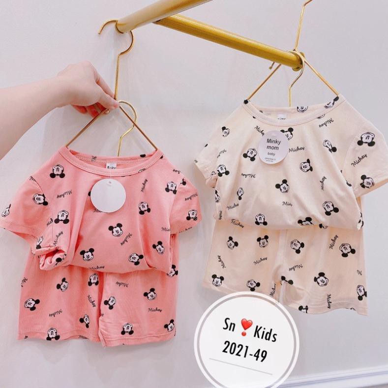 bộ minky gấu mickey mẫu mới cho bé