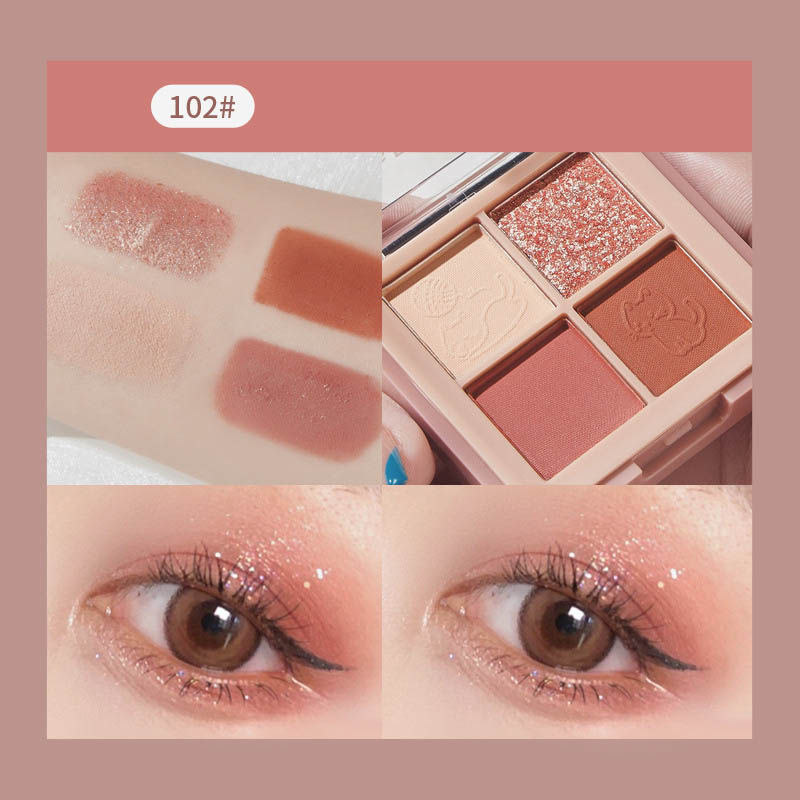 Bảng Phấn Mắt Kiss Beauty Nhiều Màu Lì/ Nhũ Kháng Nước Dễ Dùng