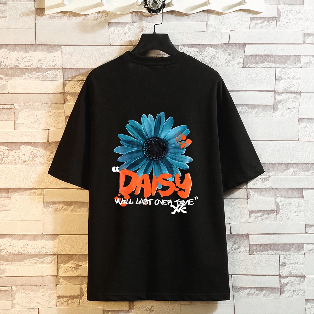 Áo thun nam nữ - Áo phông nam nữ UNISEX tay lỡ form rộng oversize chất 100% COTTON in hình CÚC DAISY