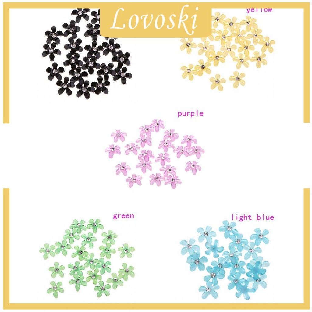 Bộ 20 NúT Hoa ĐíNh Đá NhiềU MàU SắC