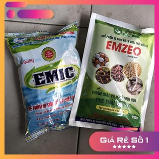 Combo Chế phẩm ủ phân vi sinh Emic và EMZEO khử mùi hôi, bộ đôi ủ phân hữu cơ hoàn hảo