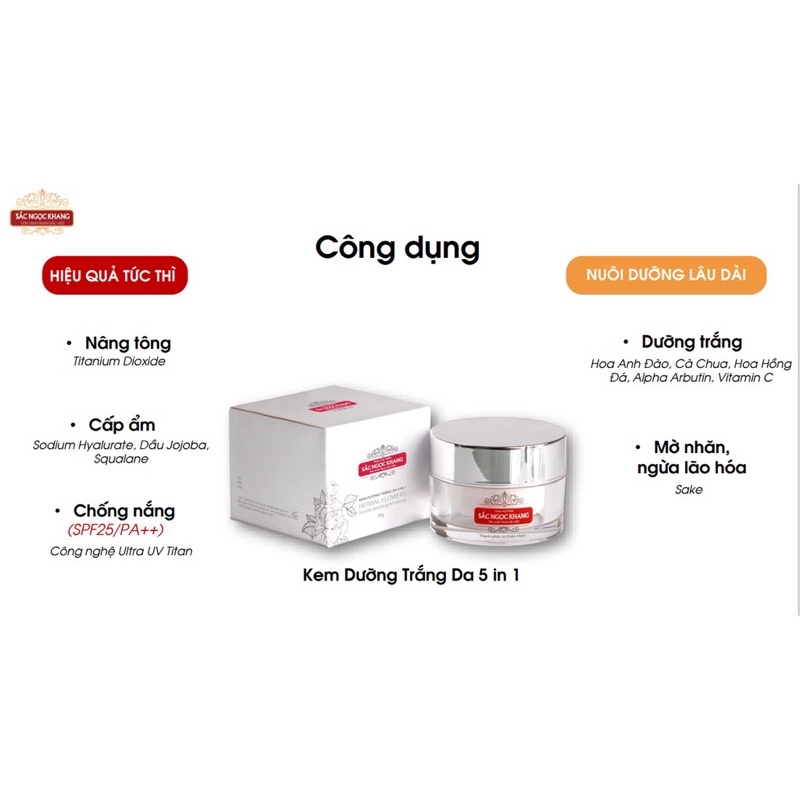 Kem Dưỡng Da Ban Ngày Sắc Ngọc Khang 5 trong 1