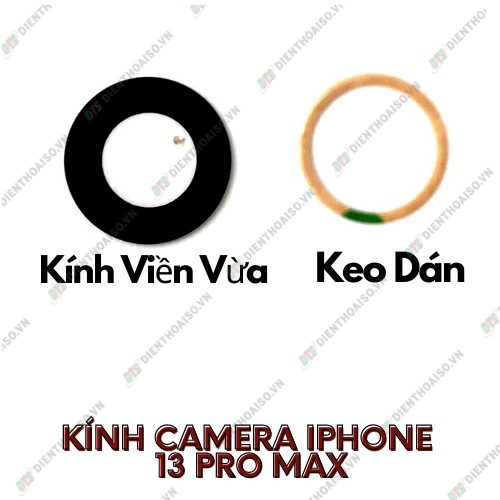 Kính camera i.phone 13 pro max kèm keo dán