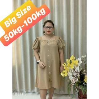 Váy suông đũi xước Big size