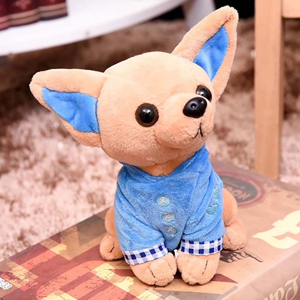 Đồ chơi nhồi bông Hình Chú Chó Chihuahua Hoạt Hình 17cm