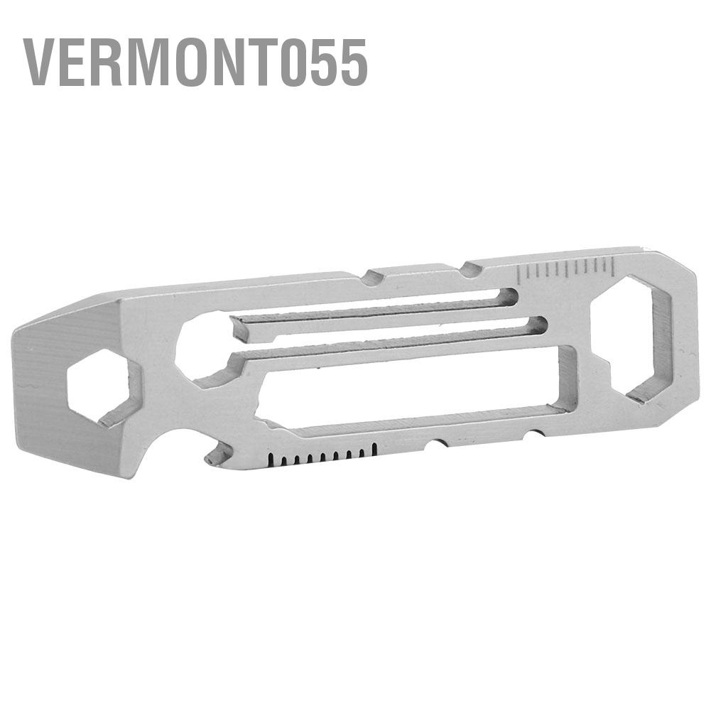 Vermont055 6 in 1 Multifunctional Stainless Steel Bottle Opener Hex Wrench Multi-tool EDC Equipment