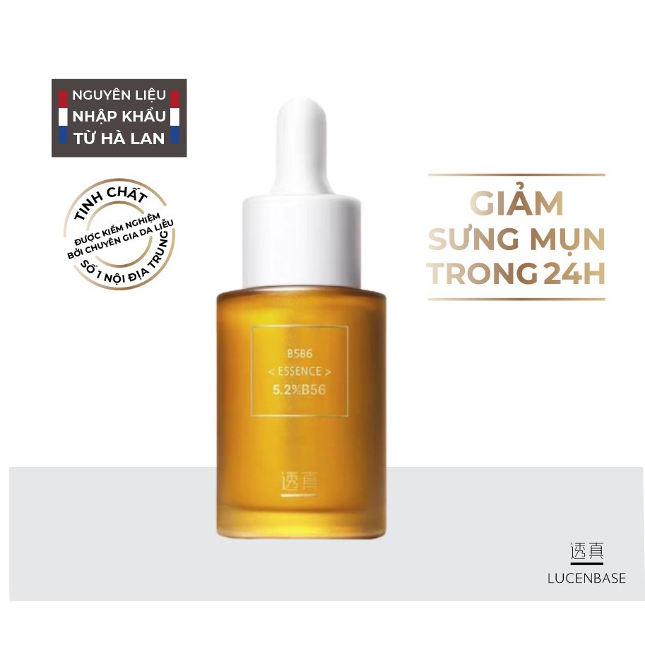 Serum B56 Lucenbase cải thiện da mụn hỗ trợ giảm dầu và hỗ trợ trẻ hóa da Dưỡng Trắng Da - Review