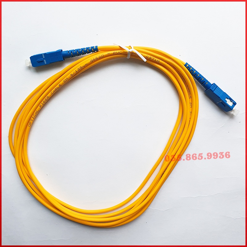 Dây nhảy quang SC - SC UPC chiều dài 3m | Chuẩn kết nối single mode