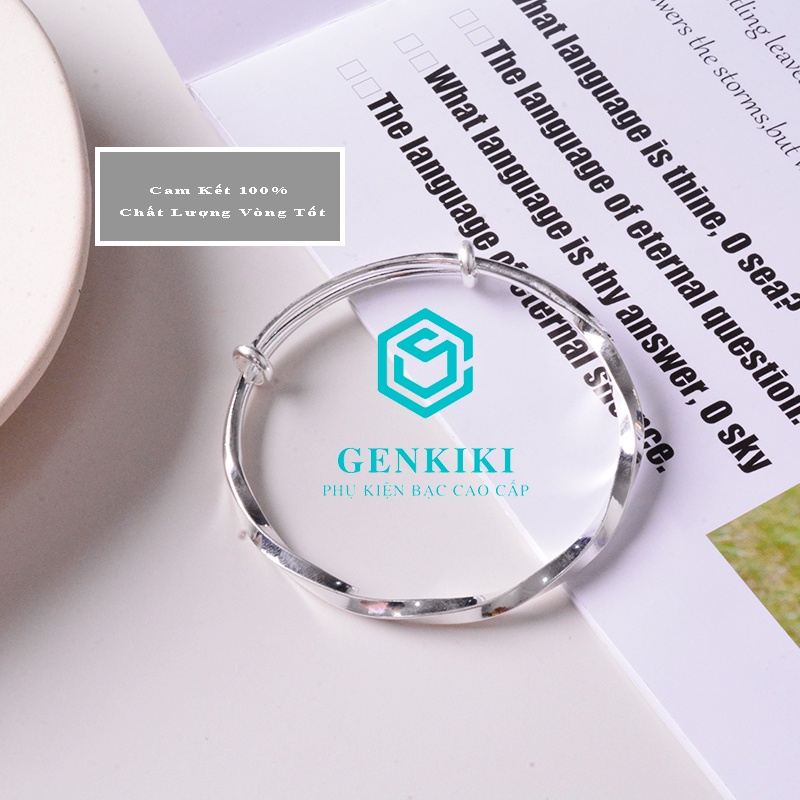 Lắc Tay Bạc Nữ Cao Cấp Họa Tiết Xoắn GenKiKi H14 | BigBuy360 - bigbuy360.vn