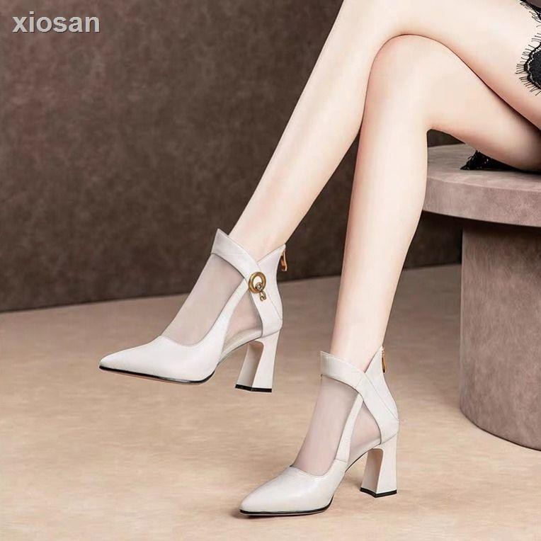 Giày cao gót phối lưới mỏng thời trang mùa xuân hàn quốc 2020 dành cho nữ | BigBuy360 - bigbuy360.vn