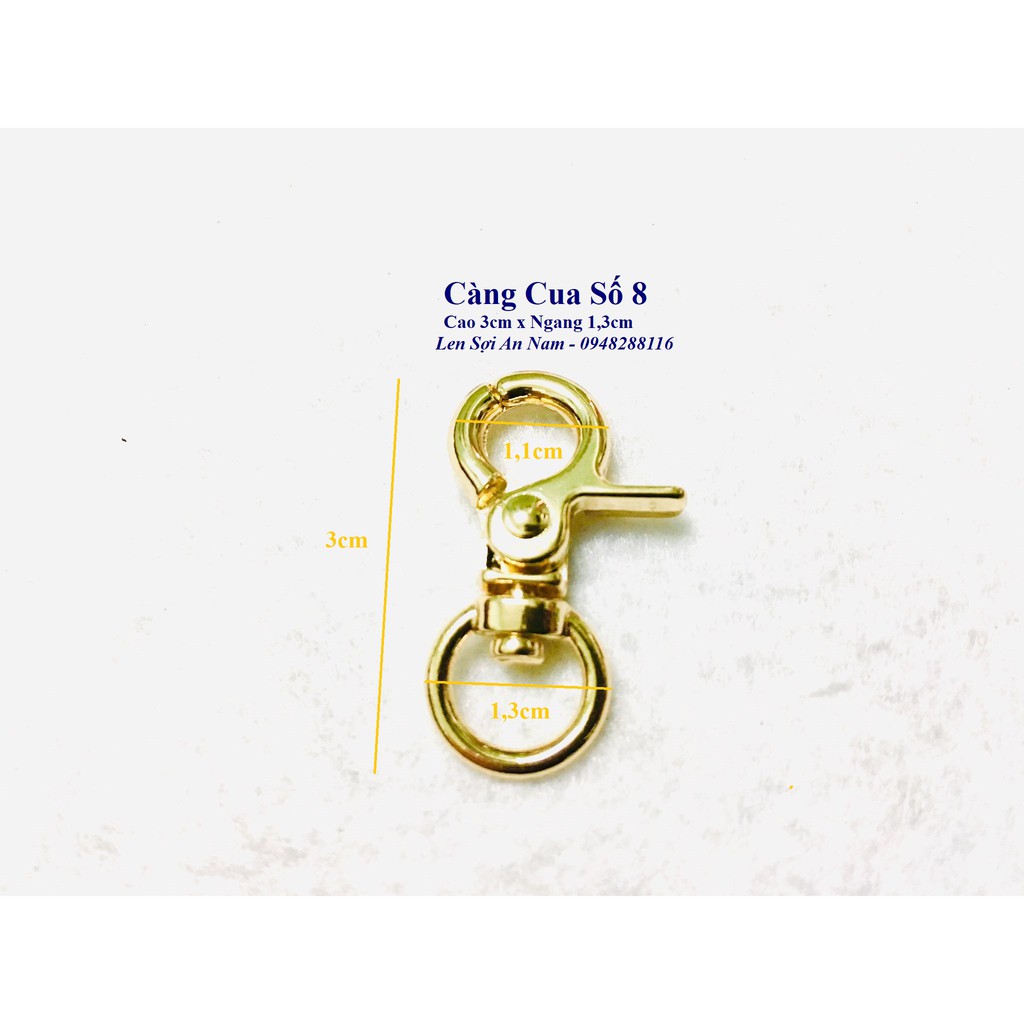 Càng Cua số 8 - Cao 3cm x Ngang 1,2cm