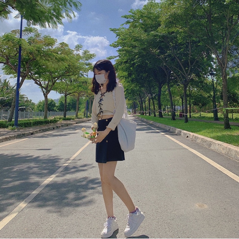 (Ảnh thật) Set Áo Khoác Cardigan Dáng Ngắn Buộc Dây + Áo Croptop 2 Dây. | BigBuy360 - bigbuy360.vn