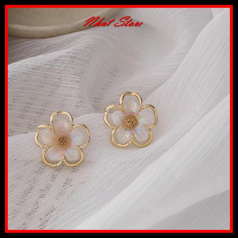 Khuyên tai bạc 925 Flower nhatstore158