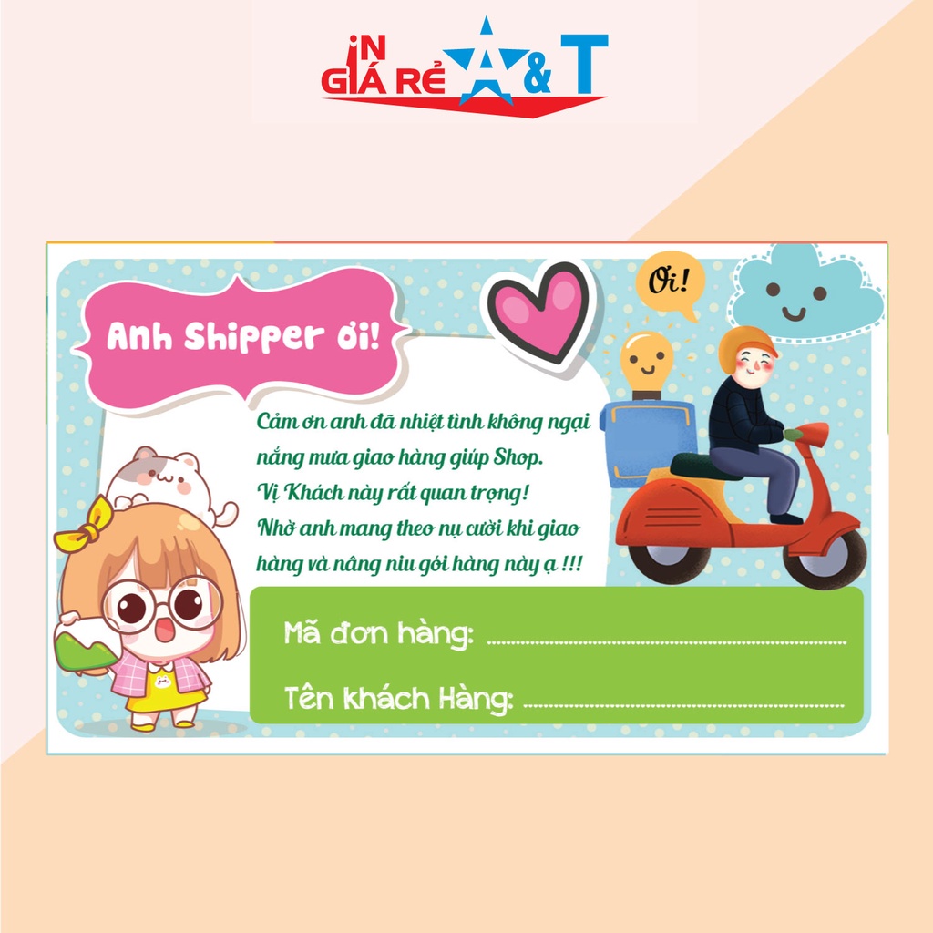 (DECAL THANKS SHIPPER ) combo 100 Tem dán cảm ơn shipper, NHÃN CÁM ƠN SHIPPER-M4