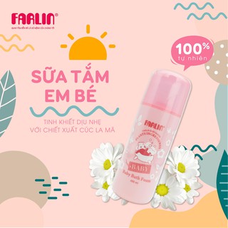 Sữa tắm cho bé 100% thiên nhiên farlin - chai 450ml