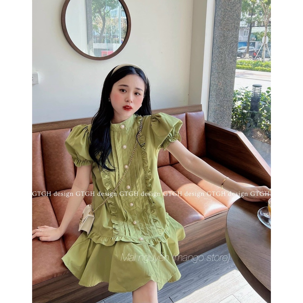 Váy thiết kế nữ, váy đi chơi, đi tiệc, đi học nữ tính, nhẹ nhàng mà sang trọng Minxu Shop mã VAY09