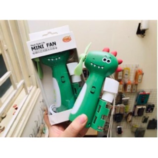 [ Quạt mini -Sỉ SLL inbox ] Quạt mini phun sương cầm tay khủng long- tuần lộc đáng yêu - LD707
