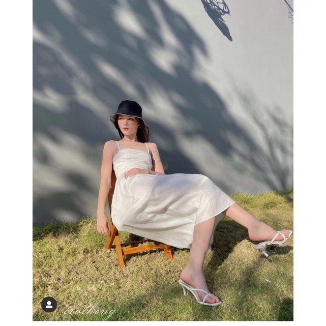 VÁY 2 DÂY LINEN CHUN LƯNG