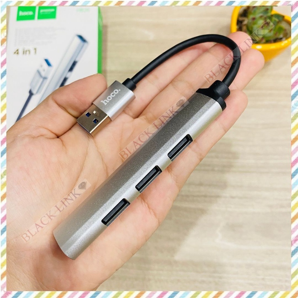 Bộ HUB Bộ Chia Cổng Hoco HB26 4in1 USB sang 4 cổng USB 3.0 Truyền Dữ Liệu Nhanh Tương Thích Mọi Hệ Điều Hành