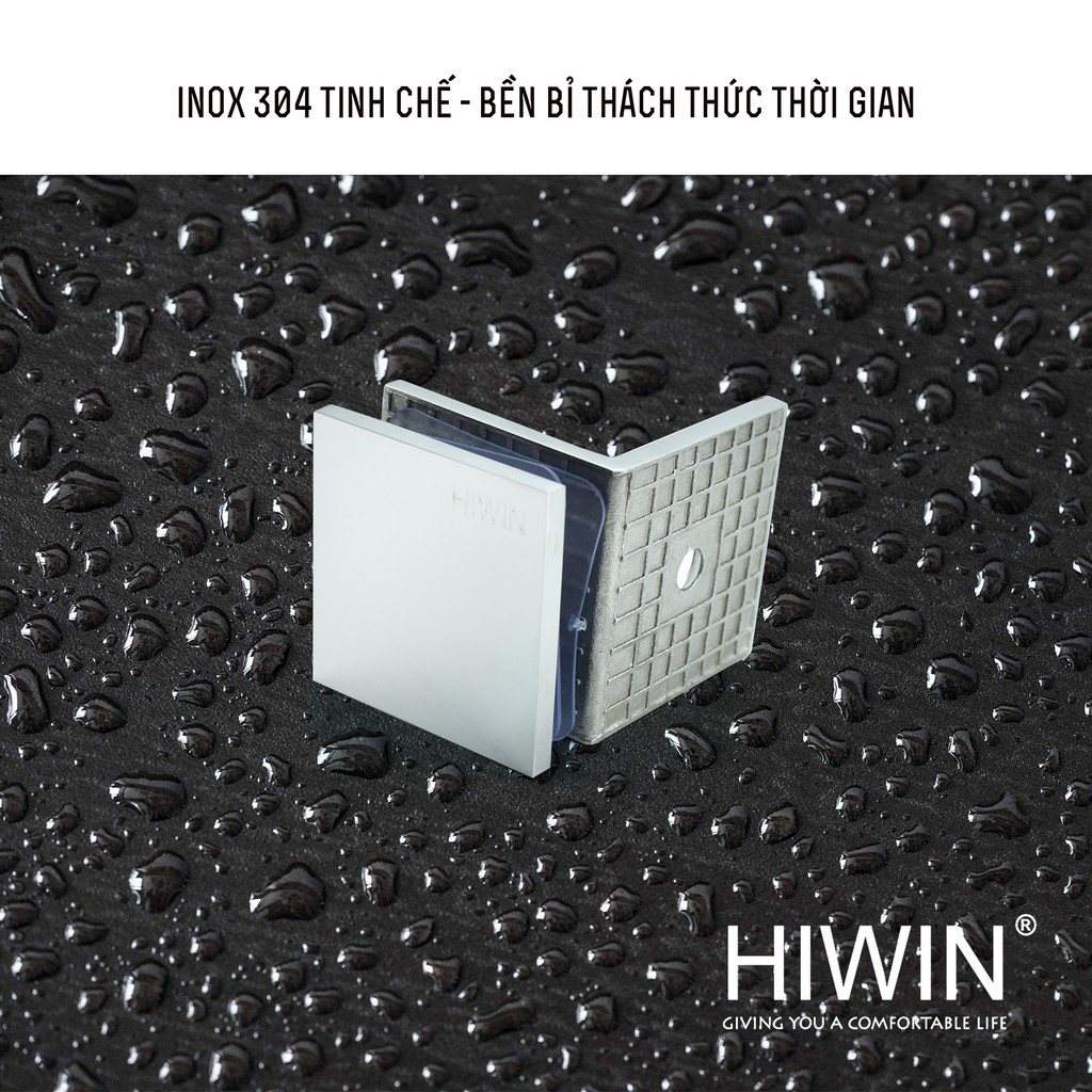 Kẹp định vị 90 kính tường inox 304 Hiwin FC-2031